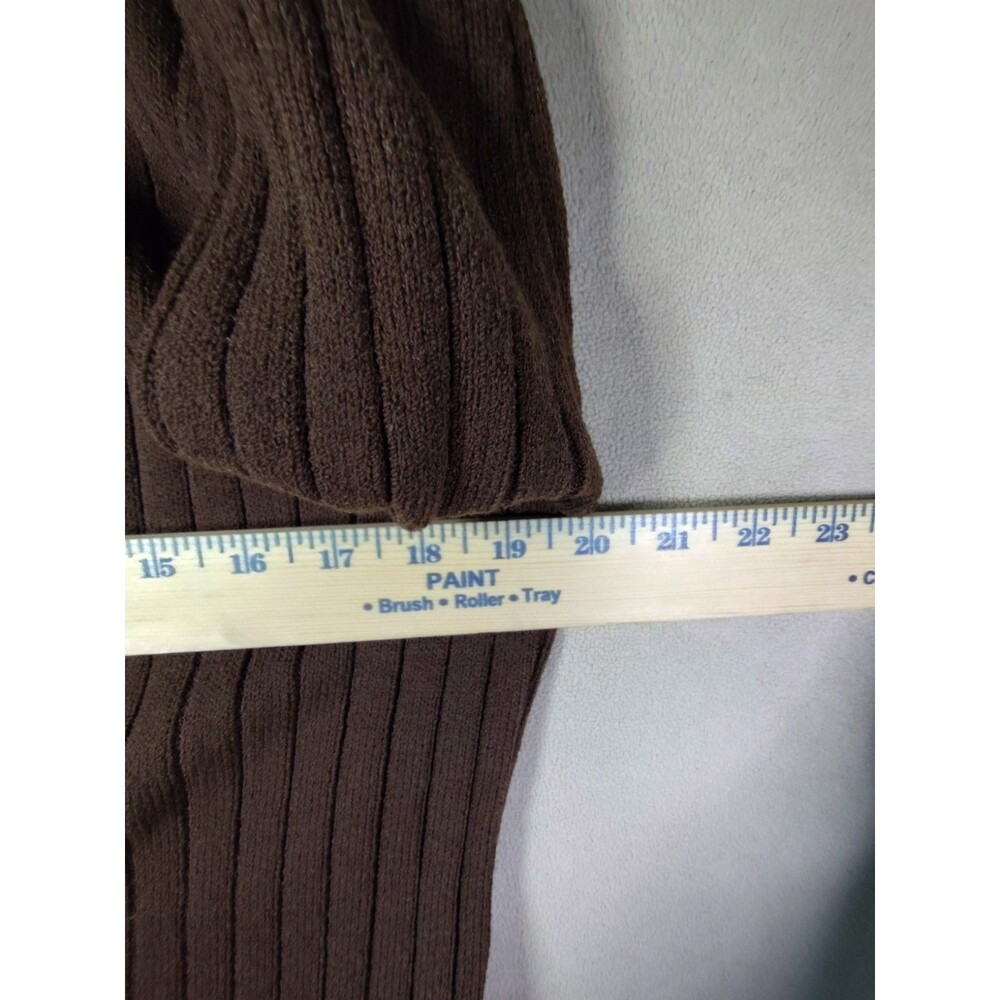 Vintage 1970s Knit Duster Skirt Cardigan Sweater Belted Varsity Collegiate Set - Picture 13 of 16